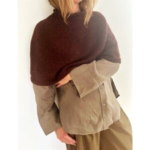 Plain Yoke Poncho strikkepakke