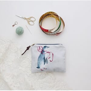 The Blue Rabbit House Small Pouch - Penny Pinguin