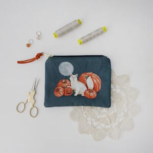 The Blue Rabbit House Small Pouch - Minerva Halloween Cat