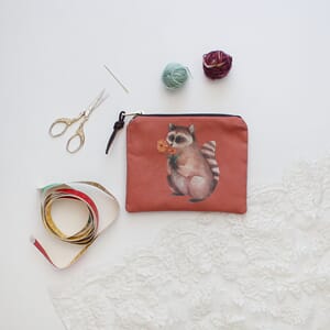 The Blue Rabbit House Small Pouch - Milo Raccoon