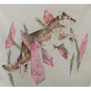 The Blue Rabbit House Small Pouch - Aurora Wolf