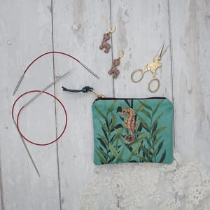 The Blue Rabbit House Small Pouch - Murray Seahorse