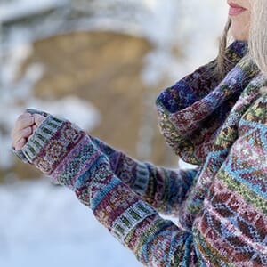 Sycamore ROSE BLUE Armwarmers Strikkepakke (2 par pulsvarmere)