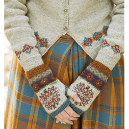 Glen Fingerless Mittens (2 par pulsvarmere)