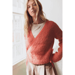 Omslagsjakke ovenfra og ned Strikkepakke