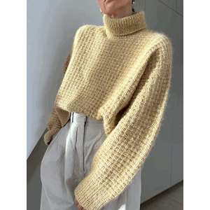 Waffle_Loop_Roll_Neck Strikkepakke