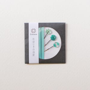 Cohana Marking Pins with Ohajiki (Green)