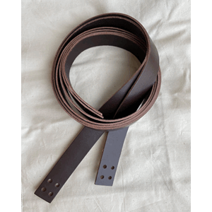 Petiteknit Leather straps for French Market Bag - Dark brown