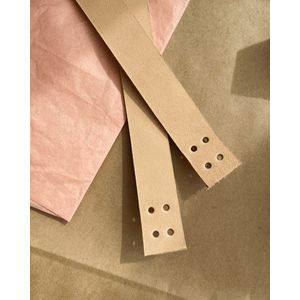 Petiteknit Leather straps for French Market Bag - Natural