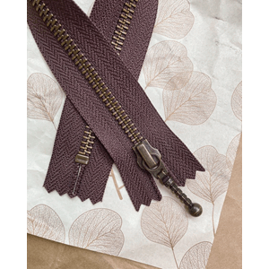 Petiteknit Zipper 35 cm - Chocolate brown